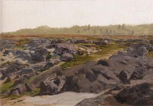 Vue De Fontainebleau : < Les Roches Parmi Les Genets Et Les Bruyeres > by Rosa Bonheur
