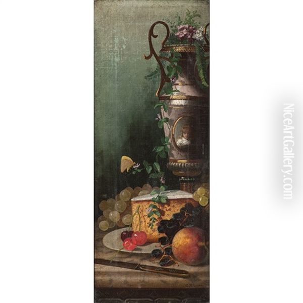 Still Life With Urn And Cherries - view 1
