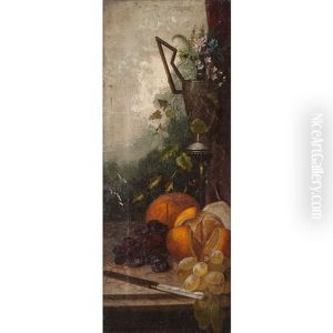 Still Life With Urn And Oranges by Carducius Plantagenet Ream