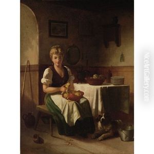 Peeling Apples by Carducius Plantagenet Ream
