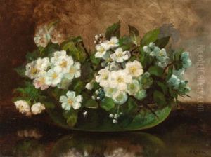 Still Life With Flowers On A Table by Carducius Plantagenet Ream