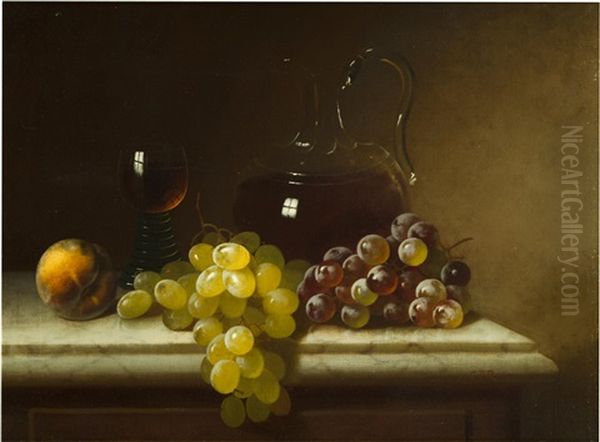 Claret, Jug And Fruit - view 1
