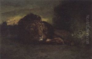 Lion In Repose by Carducius Plantagenet Ream