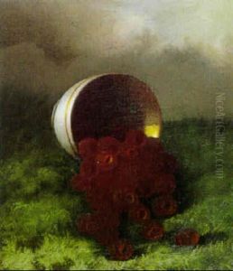 Still Life Of Raspberries by Carducius Plantagenet Ream