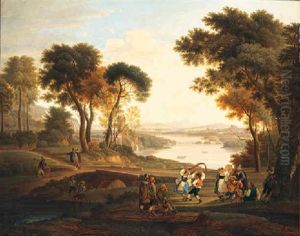 A Classical Landscape With Dancing Peasants