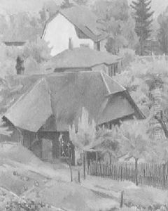 Hausergruppe Mit Garten by Walter Reber