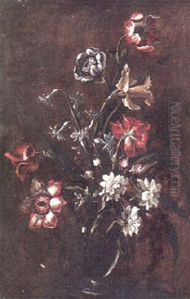 A Still Life With Poppies A Daffodil And Other Flowers - view 1