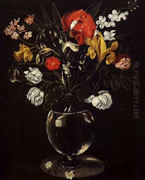 Nature Morte Di Fiori In Vaso De Vetro - view 1