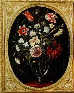 Vase De Fleurs Et Papillon by Giacomo Recco