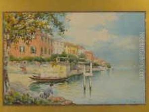 Lakeside Scene by Emilio Boni