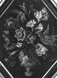 Bouquet De Fleurs Dans Un Vase De Verre