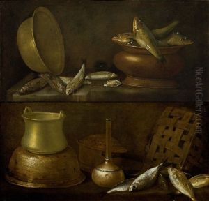 Pair Of Works: Still Life With Fish by Giuseppe Recco