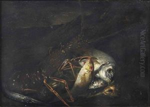Lobster, Sardine And Dorado On A Bank