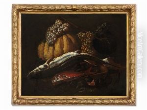 Kitchen Scene With Fish by Giuseppe Recco