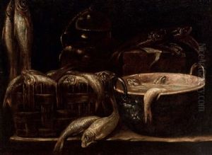 Bodegon De Peces by Giuseppe Recco