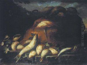 Nature Morte Aux Poissons Avec Une Tortue