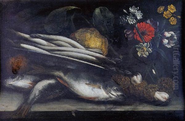 Nature Morte Aux Poissons Et Aux Asperges - view 1