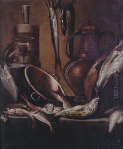 Bodegon De Peces by Giuseppe Recco