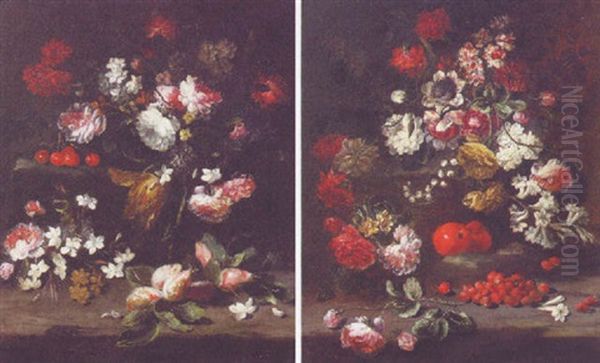 Flowers And Fruit On A Bank - view 1