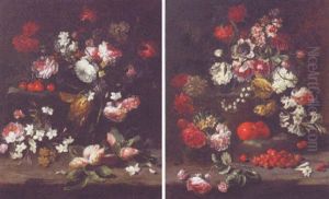 Flowers And Fruit On A Bank Flowers And Fruit On A Bank