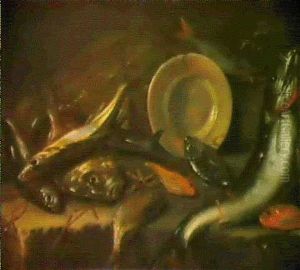 Natura Morta Di Pesci by Giuseppe Recco