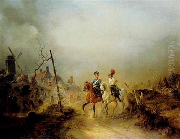 Prussian Officers On A Battlefield - view 1