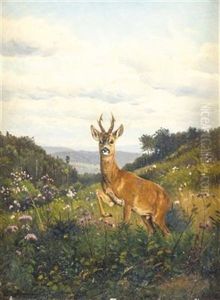 Springender Rehbock by Otto Recknagel