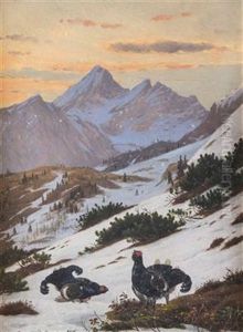 Zwei Birkhahne by Otto Recknagel
