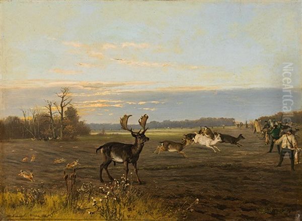 Hunting Fallow Deer And Rabbits - view 1