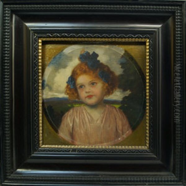 Portrait Of A Girl, Quarter-length With A Landscape Beyond - view 1