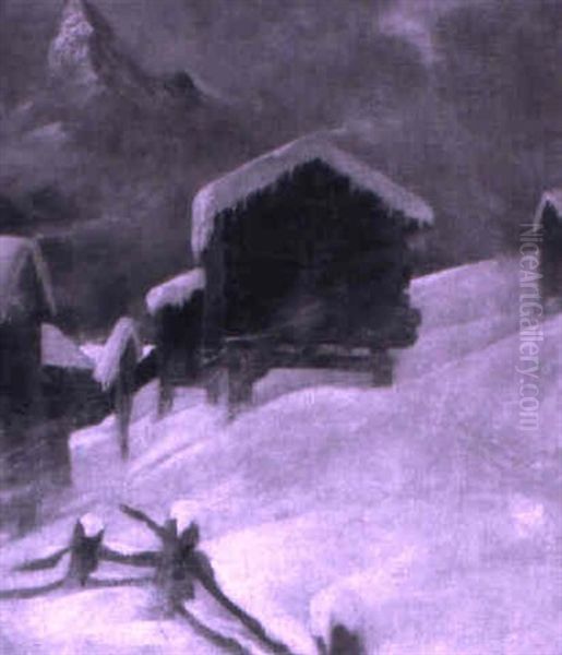 Bei Zermatt Im Schneesturm - view 1