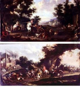 An Elegant Party Resting After A Hunt