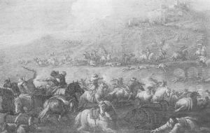 A Cavalry Skirmish In An Italian Valley