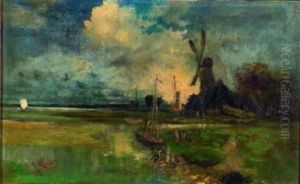 Landscape With Windmill