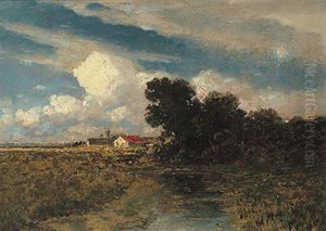 Herbstliche Mooslandschaft Mit Sonnigem Lichteinfall by Franz Reder-Broili