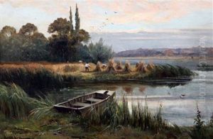 Evening On The Trent by Arthur William Redgate