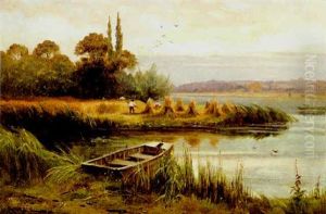 Harvesting At Sunset