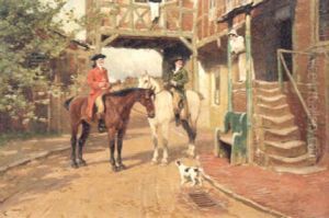 A Rest Outside The Inn by Arthur William Redgate