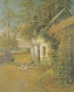 Geese On A Country Lane