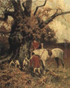 Run To Earth In Donington Park by Arthur William Redgate