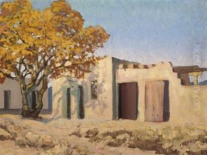 Adobe House With Tree by Carl Redin