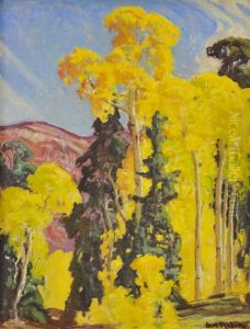 Landscape With Yellow Aspens Landscape With Yellow Aspens