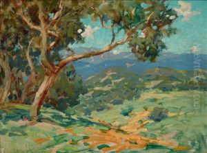 Poppies Along A Hillside by Granville S. Redmond