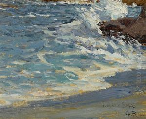 Figures On A Beach; Waves Breaking (double-sided)