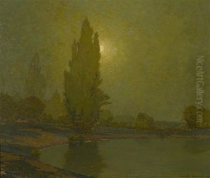 Sunset Over Lake by Granville S. Redmond