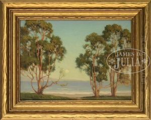 Full Moon Rising Over The Sea, California by Granville S. Redmond