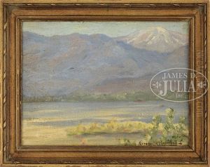 Landscape With Snow Capped Mountain by Granville S. Redmond