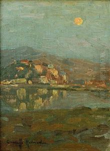 Moon Over Belvedere Island (marin) by Granville S. Redmond