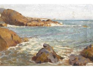 Rocky Coast, Believed To Be Laguna by Granville S. Redmond
