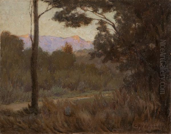 Sunset Glow On Foothills by Granville S. Redmond